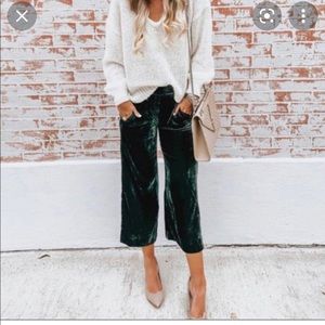 Holiday Vibes! Madewell Huston Pull-on crop pant in green